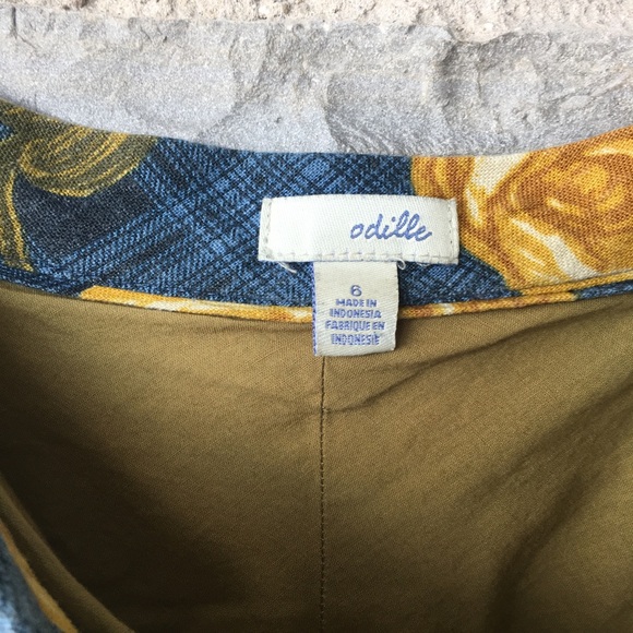 Odille Floral Mid-Length Linen Blend Skirt - Picture 8 of 9